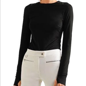 NWT Erin Snow Rye Long Sleeve Merino Wool Black Second Skin Fleece Ski Winter